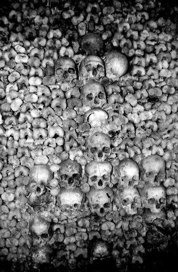 The catacombs has over 5 million skeletons in a series of underground tunnels