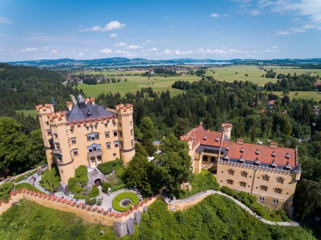 Old Hohenschwangau Castle, the childhood home of Ludwig II, on the other side of the valley