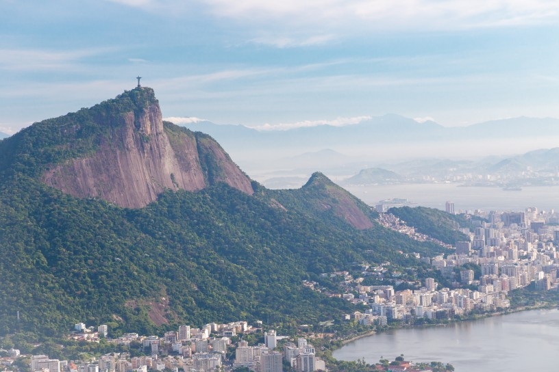 Christo Redentor statue in the distance